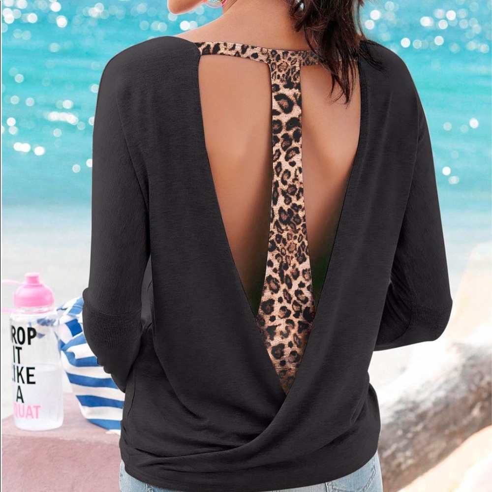 2/$30 NWOT- Venus Camo Open Back Top - Large